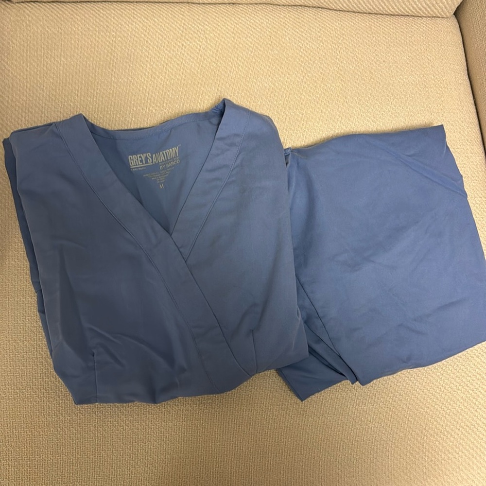 Greys anatomy blue scrub set